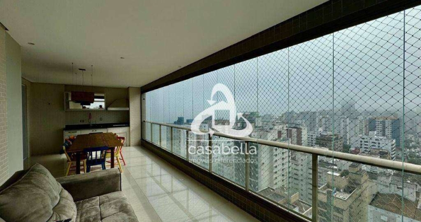Apartamento com 3 dormitórios à venda, 210 m² por R$ 4.050.000,00 - Boqueirão - Santos/SP
