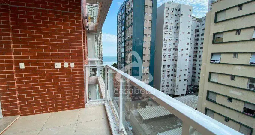 Apartamento com 1 dormitório para alugar, 46 m² por r$ 6.002,00/ano - boqueirão - santos/sp
