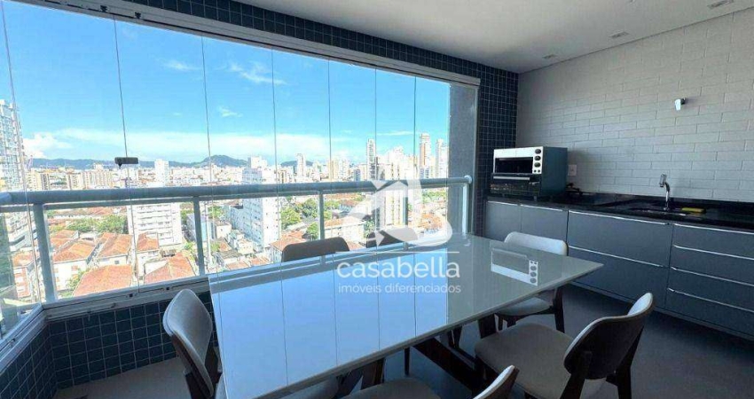 Apartamento com 1 dormitório à venda, 60 m² por R$ 850.000,00 - Boqueirão - Santos/SP
