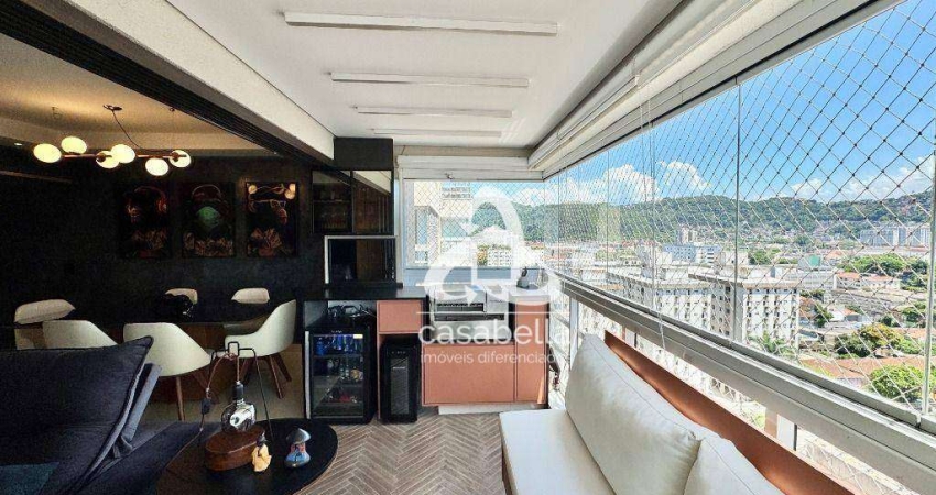 Apartamento com 3 dormitórios à venda, 96 m² por R$ 1.190.000,00 - Vila Belmiro - Santos/SP