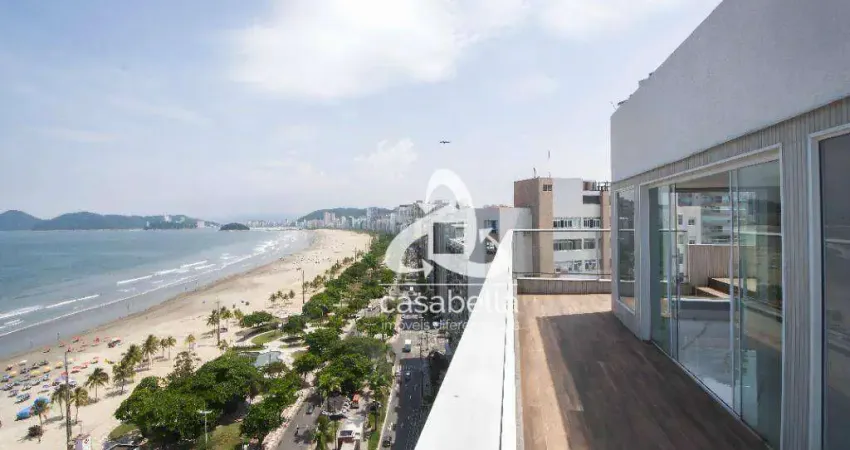 Cobertura com 3 dormitórios, 343 m² - venda por R$ 4.300.000,00 ou aluguel por R$ 18.625,00/mês - Boqueirão - Santos/SP