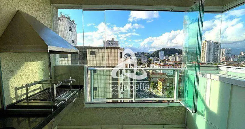 Apartamento com 2 dormitórios à venda, 63 m² por R$ 670.000,00 - Campo Grande - Santos/SP