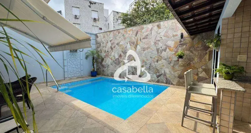Casa com 4 dormitórios, 282 m² - venda por R$ 4.250.000,00 ou aluguel por R$ 18.000,01/mês - Ponta da Praia - Santos/SP