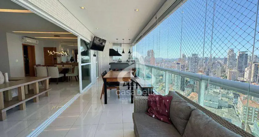 Apartamento com 3 dormitórios à venda, 179 m² por r$ 2.399.000,00 - gonzaga - santos/sp