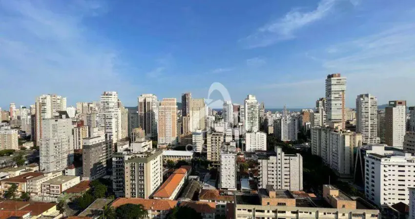 Apartamento com 2 dormitórios para alugar, 65 m² por R$ 6.900,00/mês - Boqueirão - Santos/SP