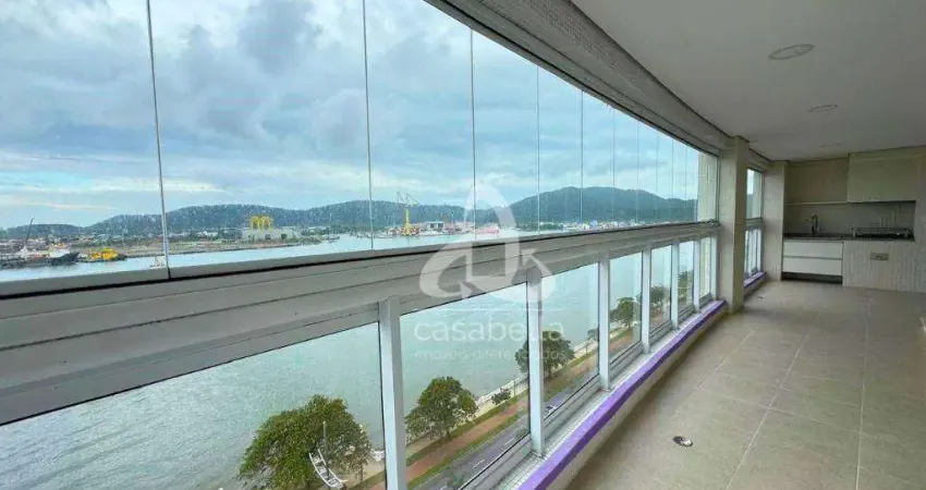 Apartamento com 3 dormitórios, 189 m² - venda por R$ 2.400.000,00 ou aluguel por R$ 15.000,00/ano - Ponta da Praia - Santos/SP