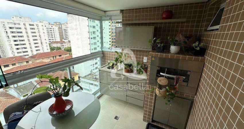 Apartamento com 2 dormitórios à venda, 82 m² por R$ 1.062.000,00 - Boqueirão - Santos/SP