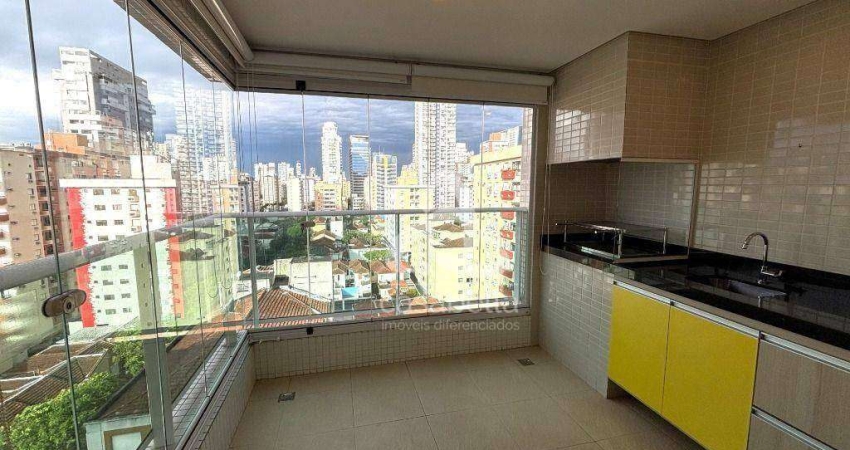 Apartamento com 2 dormitórios à venda, 97 m² por R$ 1.100.000,00 - Gonzaga - Santos/SP