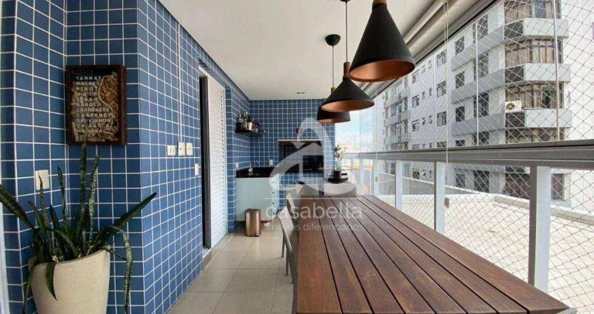 Apartamento com 3 dormitórios à venda, 129 m² por R$ 1.650.000,00 - Aparecida - Santos/SP