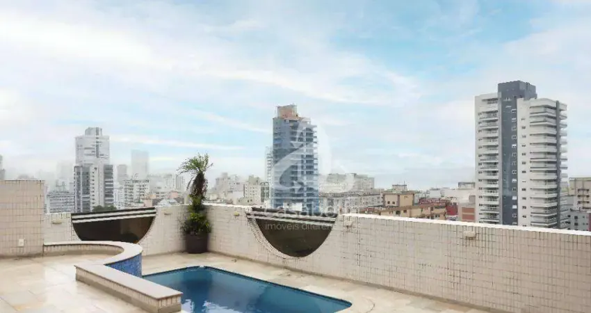 Cobertura com 4 dormitórios à venda, 339 m² por R$ 4.290.000,00 - Embaré - Santos/SP