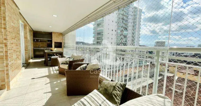 Apartamento com 4 dormitórios para alugar, 159 m² por R$ 11.502,00/mês - Gonzaga - Santos/SP