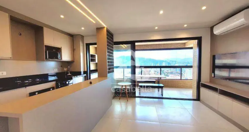 Apartamento com 2 dormitórios à venda, 74 m² por r$ 1.010.000,00 - josé menino - santos/sp