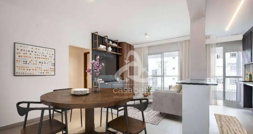 Apartamento com 2 dormitórios à venda, 74 m² por r$ 1.070.000,00 - boqueirão - santos/sp