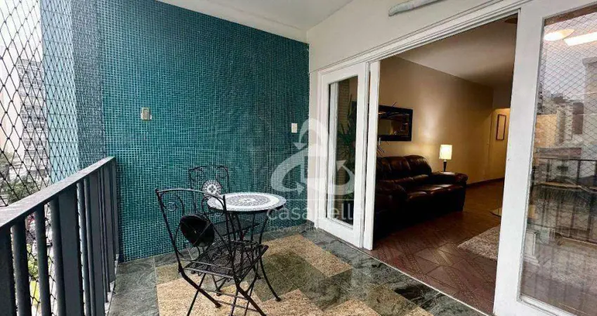 Apartamento com 2 dormitórios para alugar, 103 m² por r$ 5.800,00/mês - pompéia - santos/sp