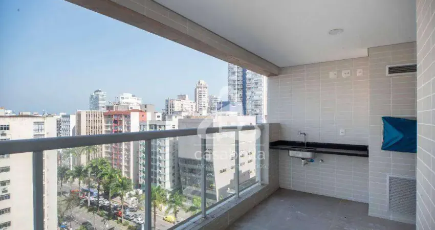 Apartamento com 2 dormitórios à venda, 87 m² por r$ 1.280.000,00 - gonzaga - santos/sp