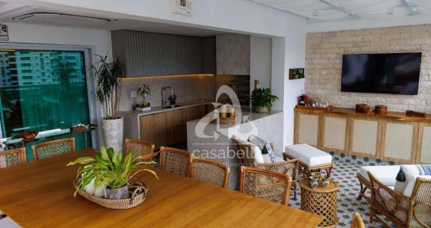 Apartamento com 3 dormitórios à venda, 331 m² por r$ 4.800.000,00 - ponta da praia - santos/sp