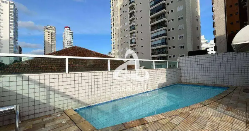 Apartamento com 3 dormitórios, 168 m² - venda por r$ 1.350.000,00 ou aluguel por r$ 20.000,00/mês - gonzaga - santos/sp