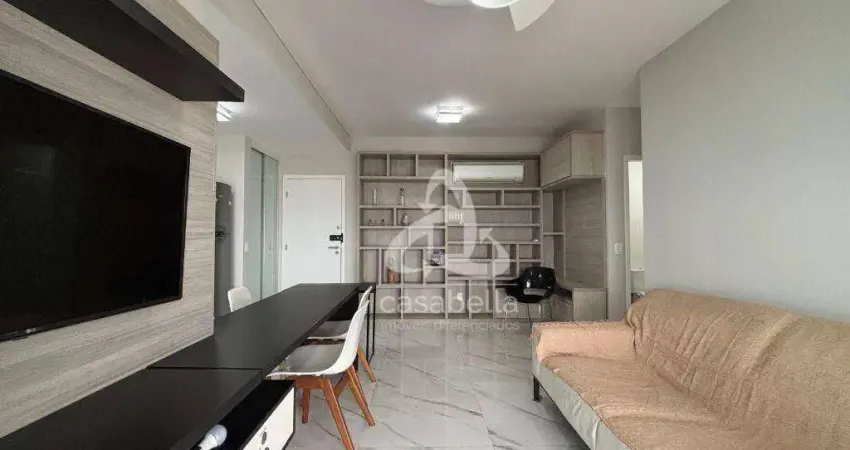 Apartamento com 2 dormitórios para alugar, 80 m² por r$ 7.602,00/mês - gonzaga - santos/sp