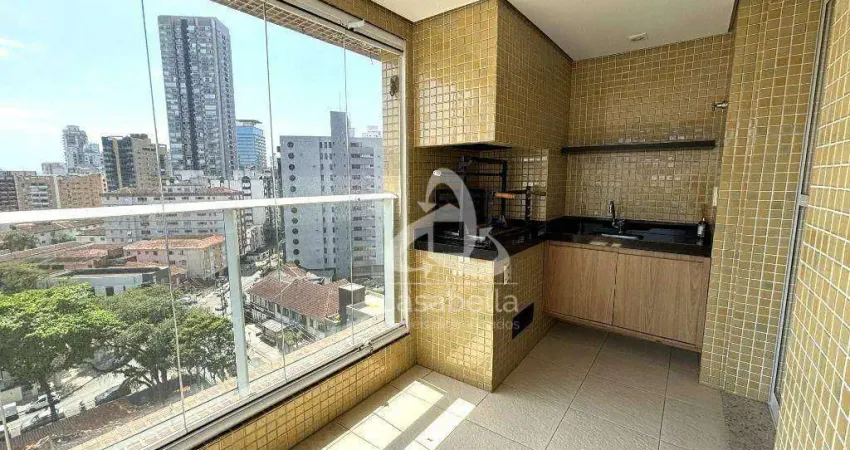 Apartamento com 3 dormitórios à venda, 131 m² por r$ 1.550.000,00 - gonzaga - santos/sp