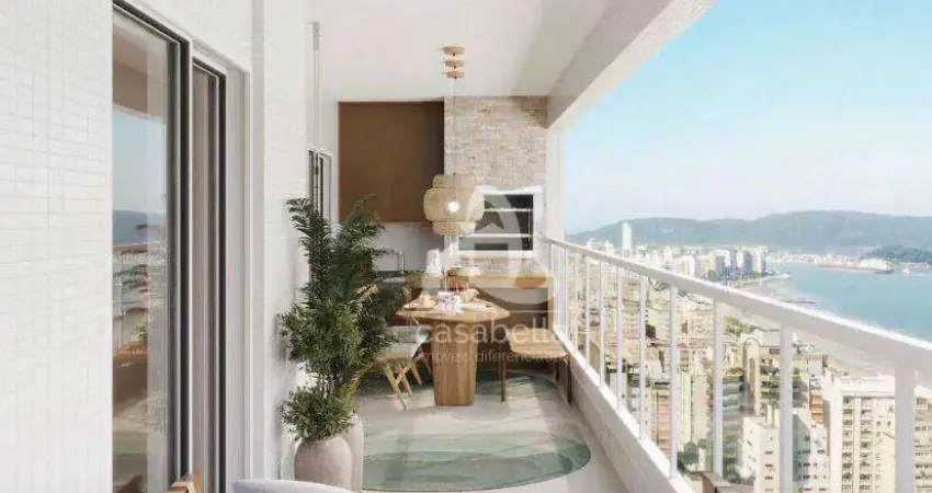 Apartamento com 2 dormitórios à venda, 97 m² por r$ 1.410.575,54 - embaré - santos/sp