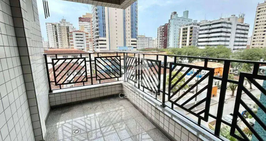 Apartamento com 3 dormitórios para alugar, 110 m² por r$ 6.002,00/mês - gonzaga - santos/sp
