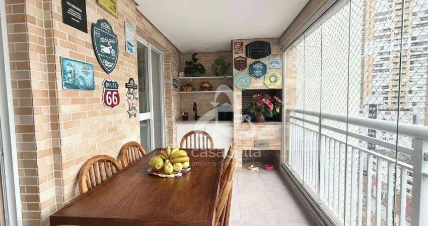 Apartamento com 3 dormitórios à venda, 131 m² por r$ 1.900.000,00 - gonzaga - santos/sp