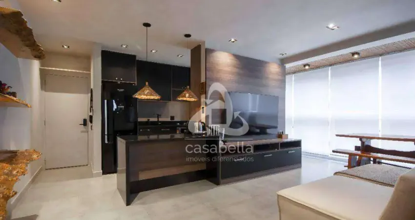 Apartamento com 1 dormitório, 60 m² - venda por r$ 750.000,00 ou aluguel por r$ 6.000,00/mês - ponta da praia - santos/sp