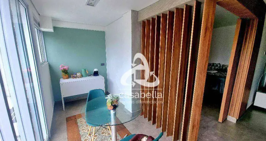 Apartamento com 1 dormitório, 78 m² - venda por r$ 1.220.000,00 ou aluguel por r$ 6.000,02/mês - ponta da praia - santos/sp
