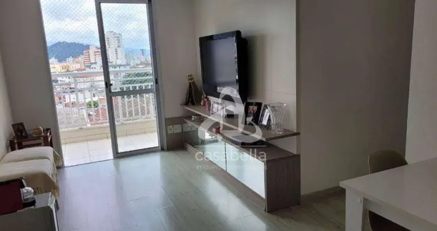 Apartamento com 2 dormitórios à venda, 64 m² por r$ 585.000,00 - marapé - santos/sp