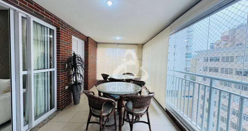Apartamento para locação em santos. 124 m² úteis | vila rica, santos.