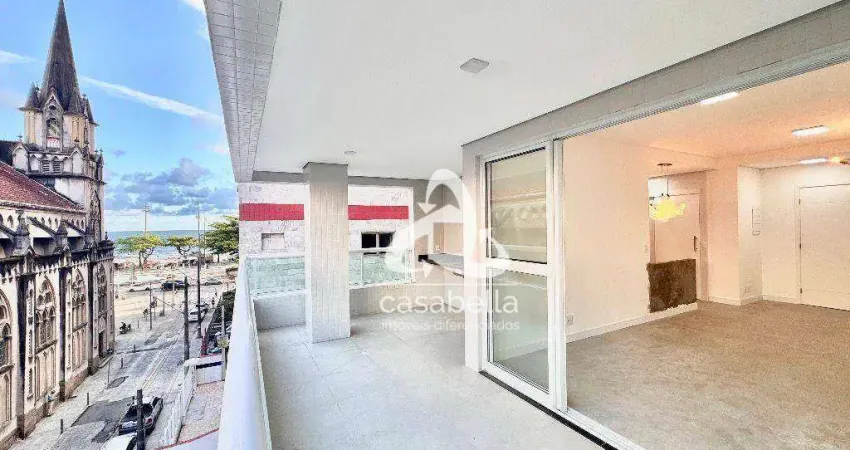 Apartamento com 2 dormitórios, 98 m² - venda por r$ 1.650.000,00 ou aluguel por r$ 12.000,00/mês - embaré - santos/sp