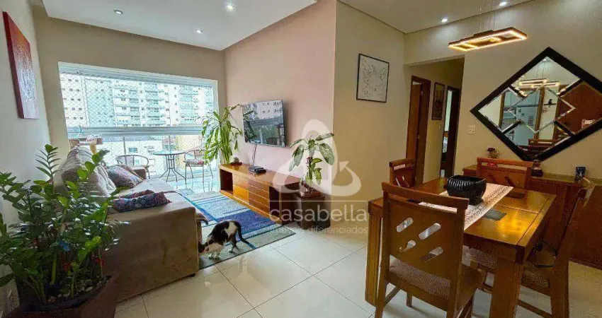Apartamento com 3 dormitórios à venda, 100 m² por r$ 1.280.000,00 - boqueirão - santos/sp