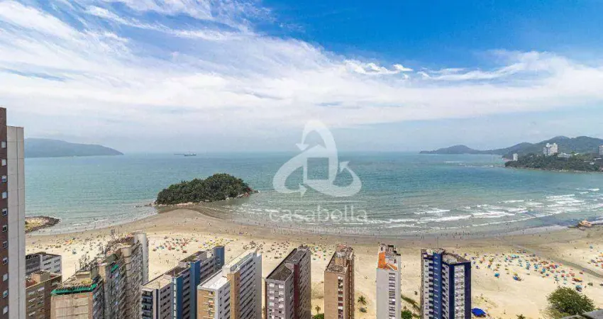 Cobertura com 4 dormitórios à venda, 258 m² por r$ 3.500.000,00 - josé menino - santos/sp