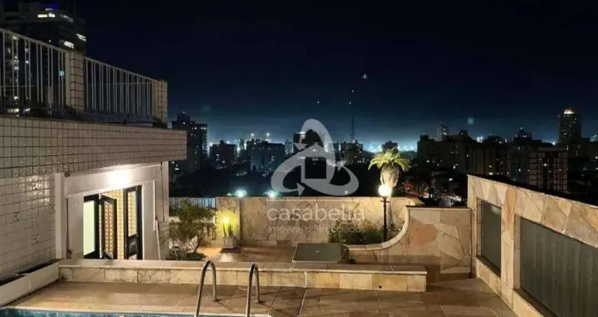 Cobertura com 4 dormitórios à venda, 361 m² por r$ 3.473.000,00 - ponta da praia - santos/sp