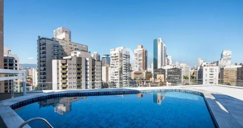 Cobertura com 3 dormitórios à venda, 442 m² por r$ 2.990.000,00 - gonzaga - santos/sp