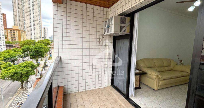 Apartamento com 3 dormitórios à venda, 104 m² por r$ 1.050.000,00 - boqueirão - santos/sp