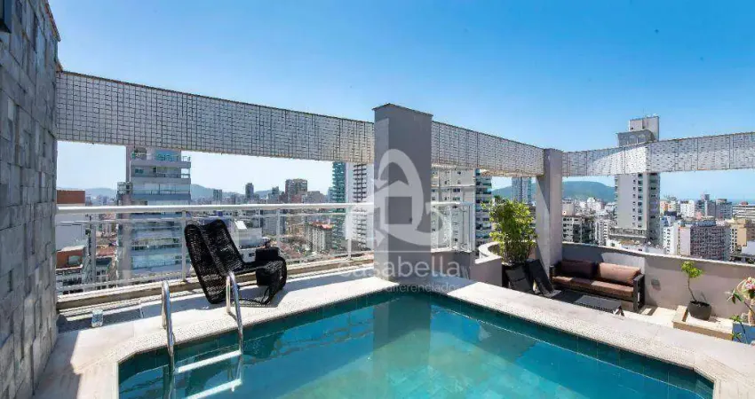 Cobertura duplex à venda em santos. 240 m² úteis | boqueirão, santos