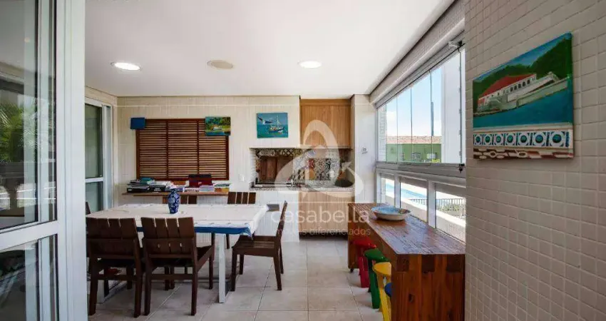 Apartamento com 3 dormitórios para alugar, 189 m² por r$ 16.001,08 - ponta da praia - santos/sp