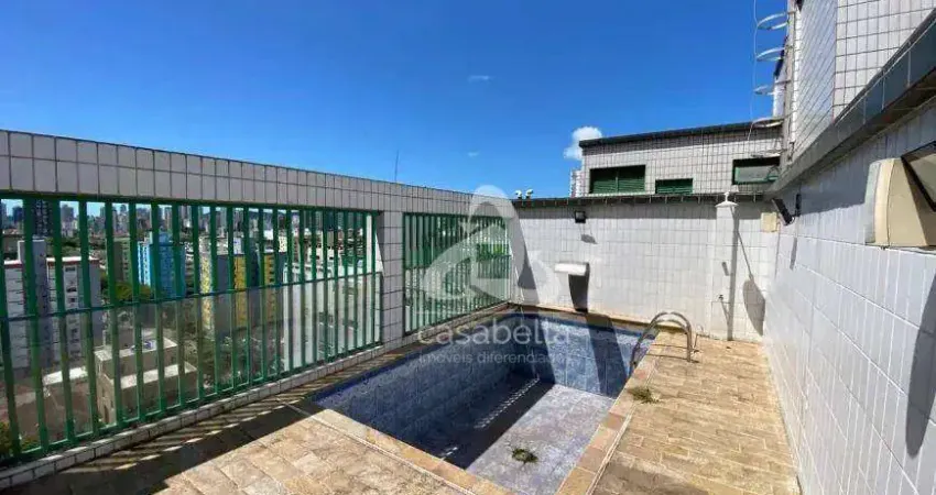 Cobertura com 3 dormitórios à venda, 293 m² por r$ 1.600.000,00 - embaré - santos/sp