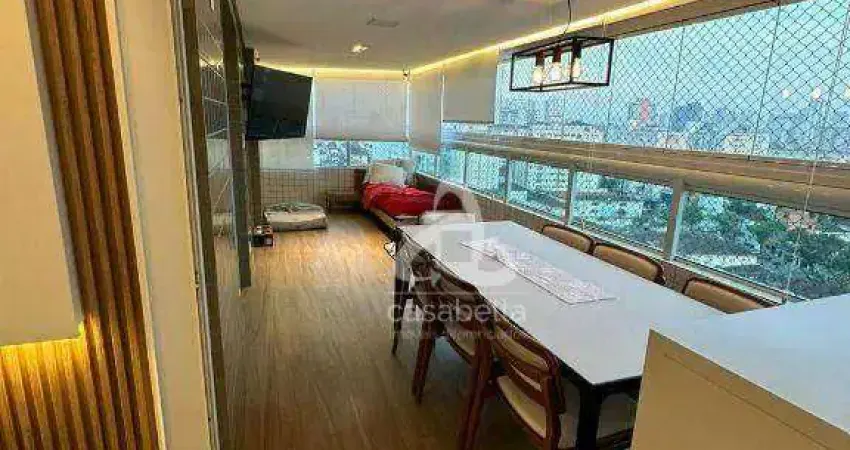 Apartamento com 3 dormitórios à venda, 130 m² por r$ 1.550.000,00 - campo grande - santos/sp