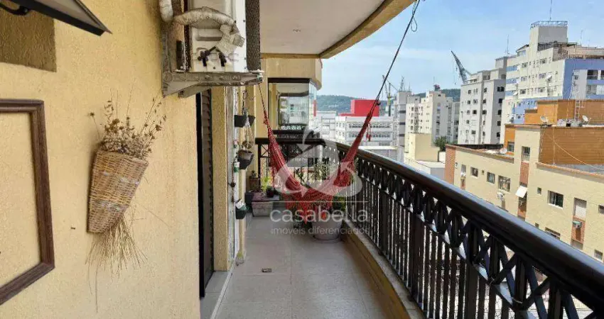 Apartamento com 2 dormitórios para alugar, 106 m² por R$ 7.000,00/mês - Ponta da Praia - Santos/SP