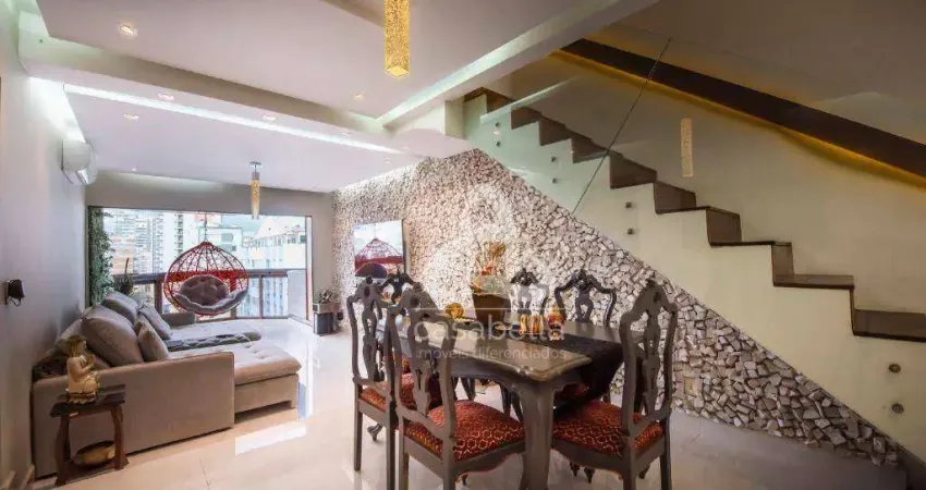 Cobertura com 3 dormitórios, 173 m² - venda por R$ 1.900.000,00 ou aluguel por R$ 18.000,00 - Aparecida - Santos/SP