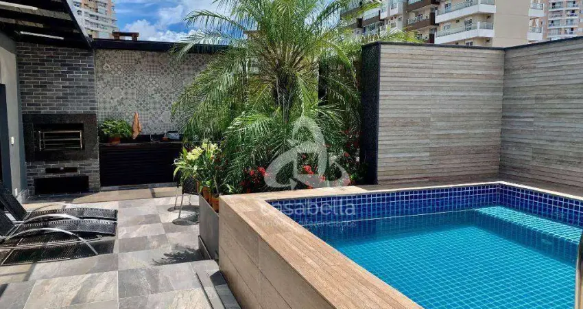 Cobertura com 3 dormitórios à venda, 310 m² por r$ 2.550.000,00 - gonzaga - santos/sp