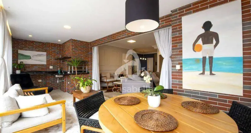 Apartamento com 2 dormitórios à venda, 124 m² por r$ 1.830.000,00 - boqueirão - santos/sp