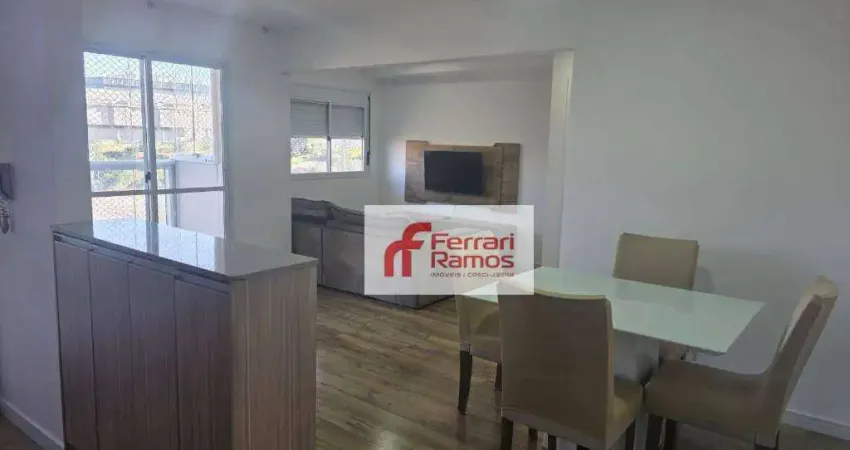 Apartamento com 1 dormitório para alugar, 61 m² por R$ 3.300/mês - Vila Endres - Guarulhos/SP, todo mobiliado