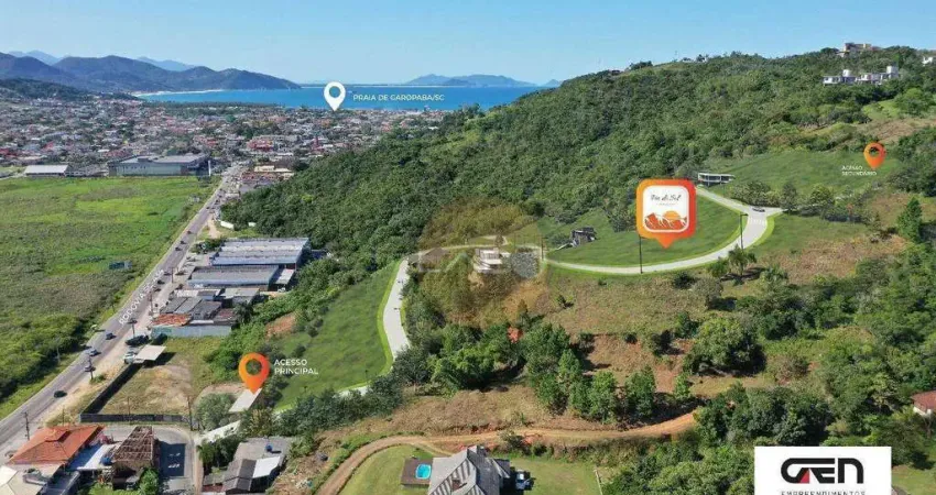 Terreno à venda no condomínio por do sol , 360 m² por r$ 599.990 - areias de palhocinha - garopaba/sc