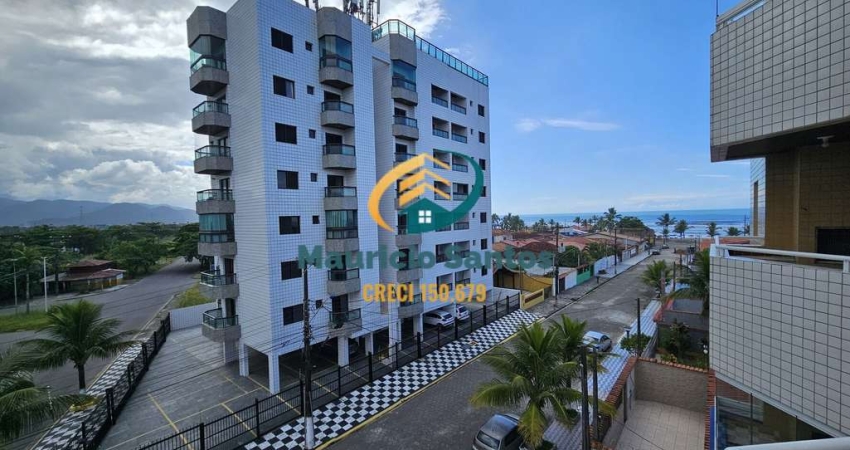 Apartamento em Mongaguá, bairro Itaóca, 1 dormitório, suíte, sacada com churrasqueira e vista mar, Residencial com elevador na quadra da praia, local tranquilo para o seu descanso.