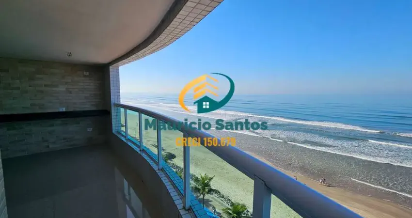 Apartamento em Mongaguá, bairro Jardim Marina,  2 suítes, lavabo, sacada gourmet com vista permanente para o mar, residencial com lazer completo em um dos melhores bairros da cidade!