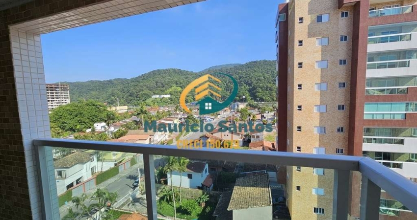 Apartamento em Mongaguá, bairro Vila São Paulo, Residencial frente ao mar, 2 dormitórios sendo 1 suíte, sacada gourmet com vista para a serra, com lazer.