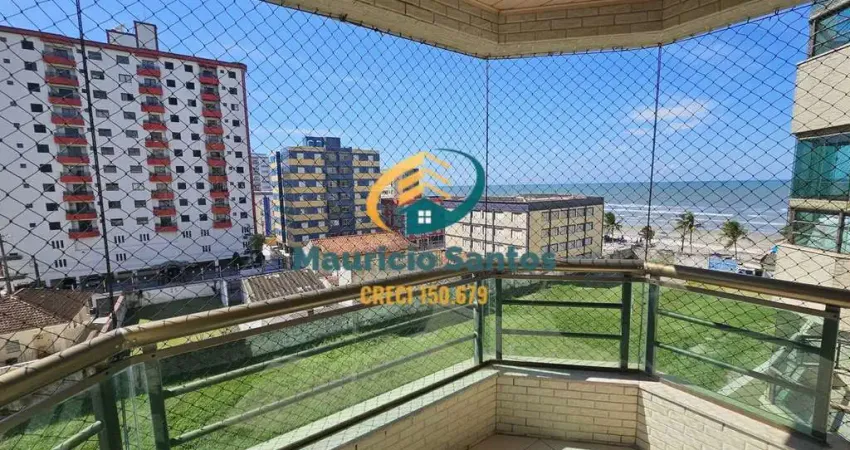Apartamento em Mongaguá, bairro Jardim Marina, 1 suíte, banheiro social, sacada com churrasqueira, vista para o mar, Residencial com lazer completo, piscina aquecida.
